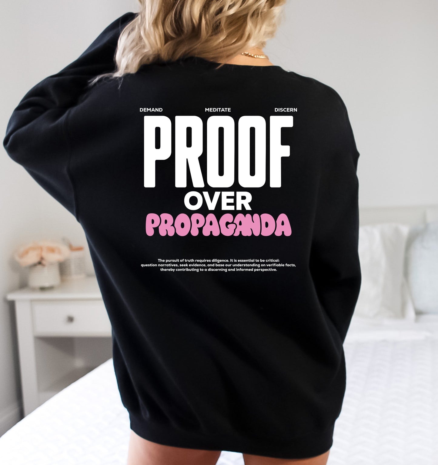 Proof Over Propaganda Crewneck Black