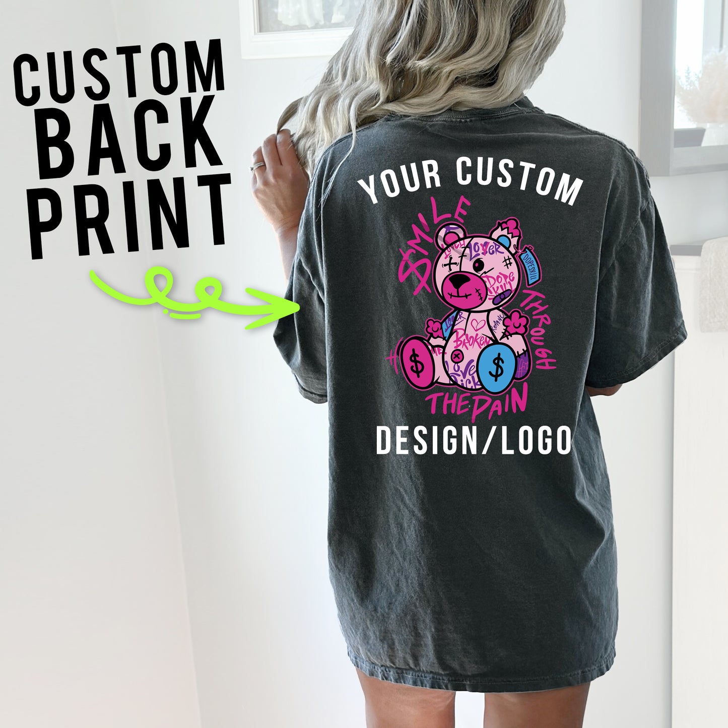 Band Style - Oversized T-Shirt - Custom Design - Womens